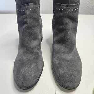2 For $20  Gray Ankle Boots with Suede Finish